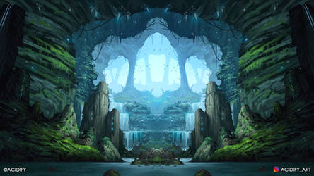 Elven City (Fantasy Landscape / Symmtery Art)