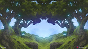 Hillside (Tree Landscape / Symmetry Concept Art)
