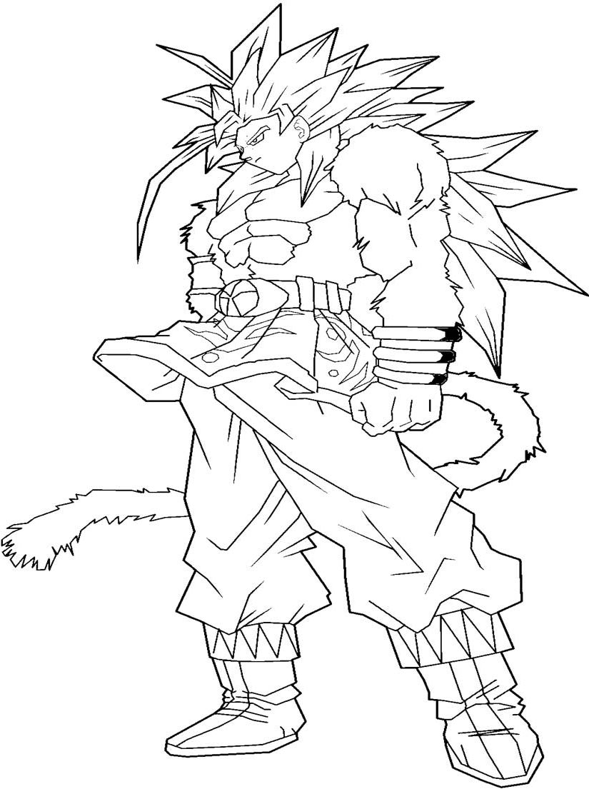 Desenhar Goku Super Saiyan 5 - Desenho e Dicas para Colorir