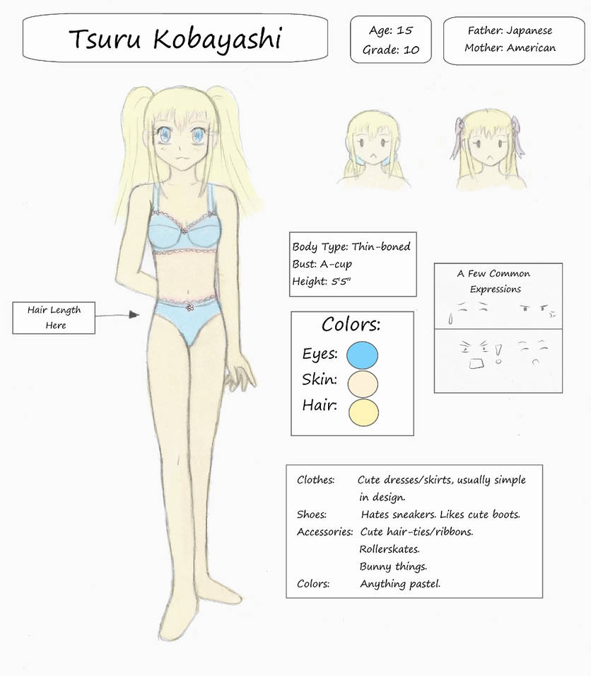 Tsuru character sheet by flyingkoi