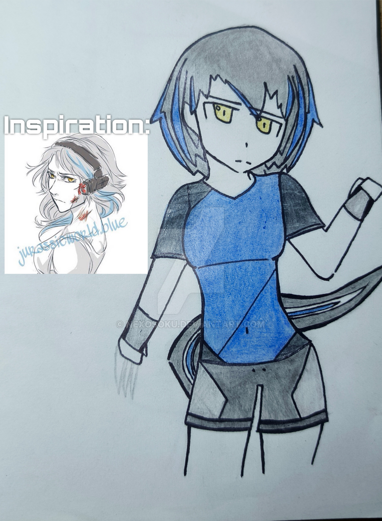 Blue Raspberry Humanized Here's my old drawing of Humanized Blue from Jwr by NexoSoku on DeviantArt