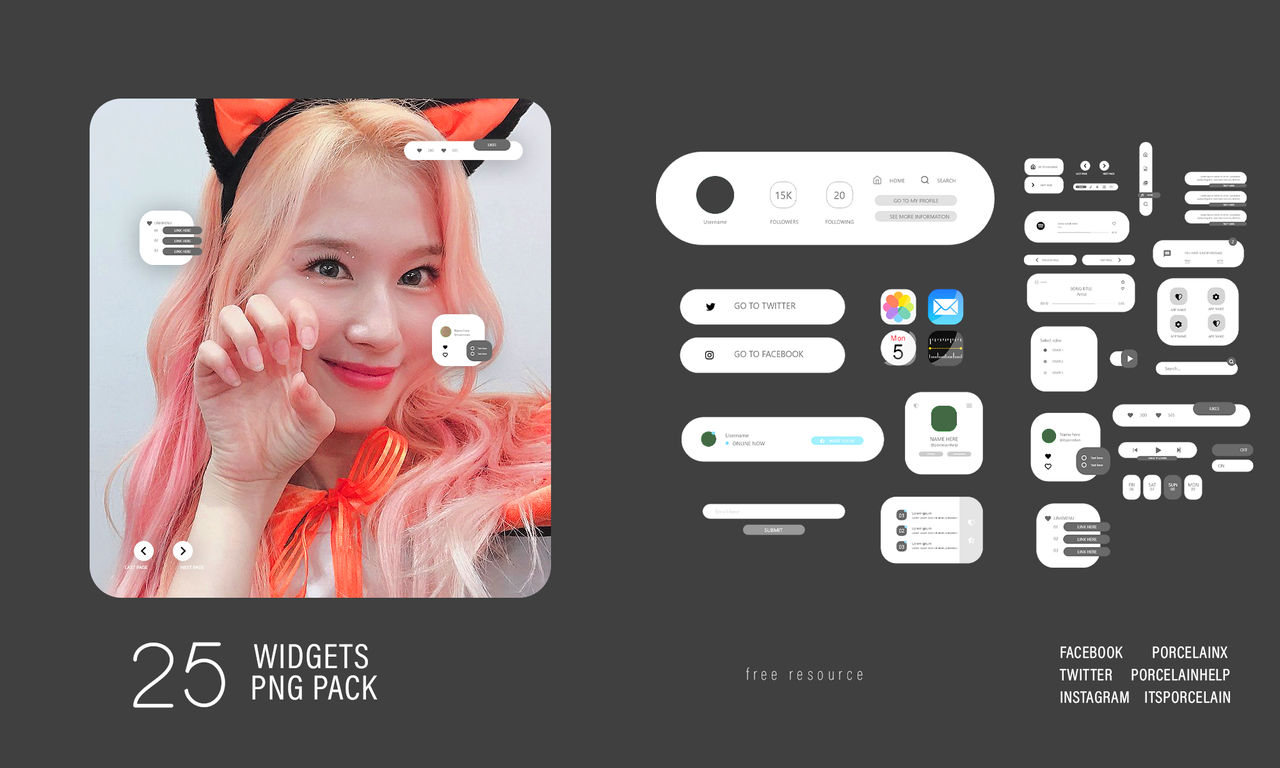 widgets ui/ux elements pack 2 PNG by itsporcelain by thatporcelain on ...