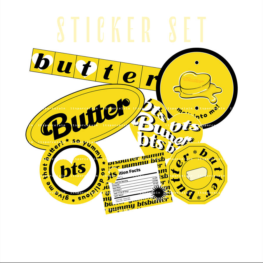 STICKER SET BTS BUTTER PNG BY ITSPORCELAIN by ...