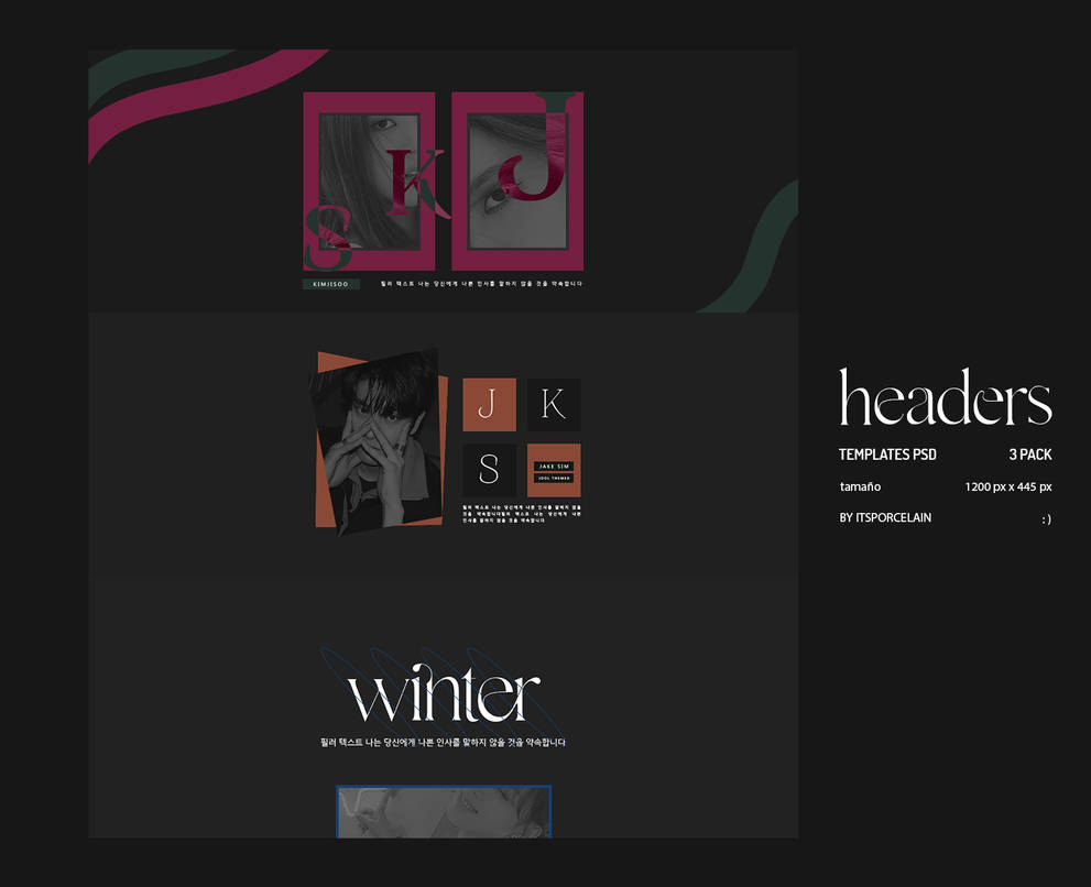 HEADERS PACK TEMPLATESPSD FACEBOOK BY ITSPORCELAIN by thatporcelain on ...