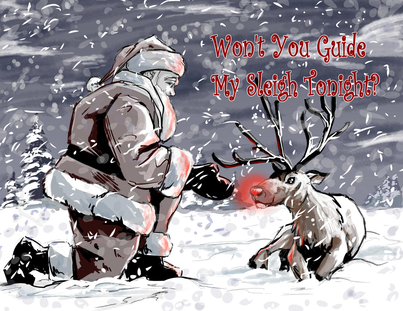 Santa and Rudolph by jeremiah222 on DeviantArt