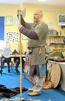 Viking with dane axe