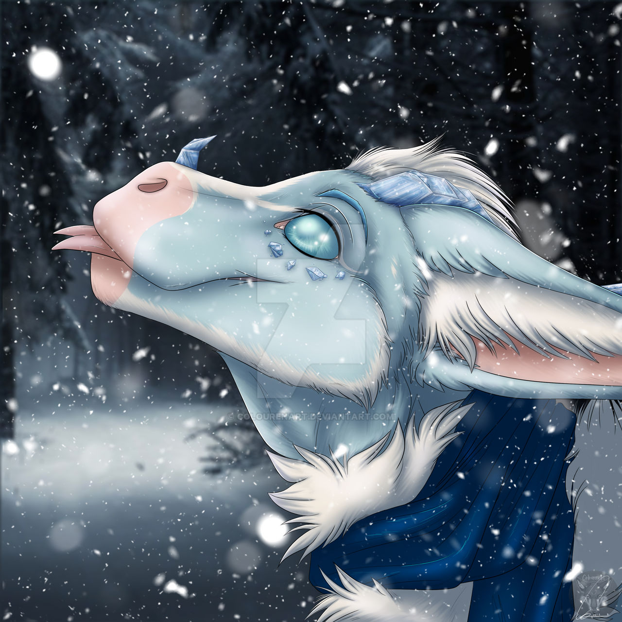 Catching snowflakes YCH - Whimsy by ColourenArt on DeviantArt