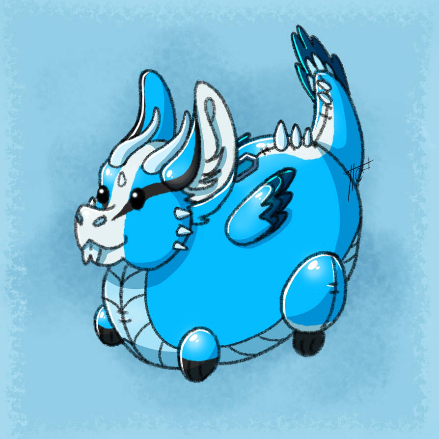 Chibi Beach-ball YCH - Blueberry