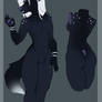 Moon goddess/witch female wolf character for sale