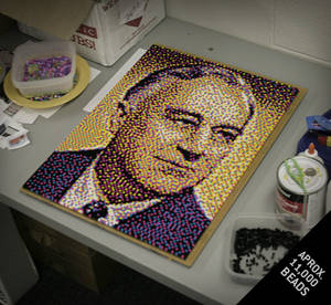 Perler Bead FDR Portrait