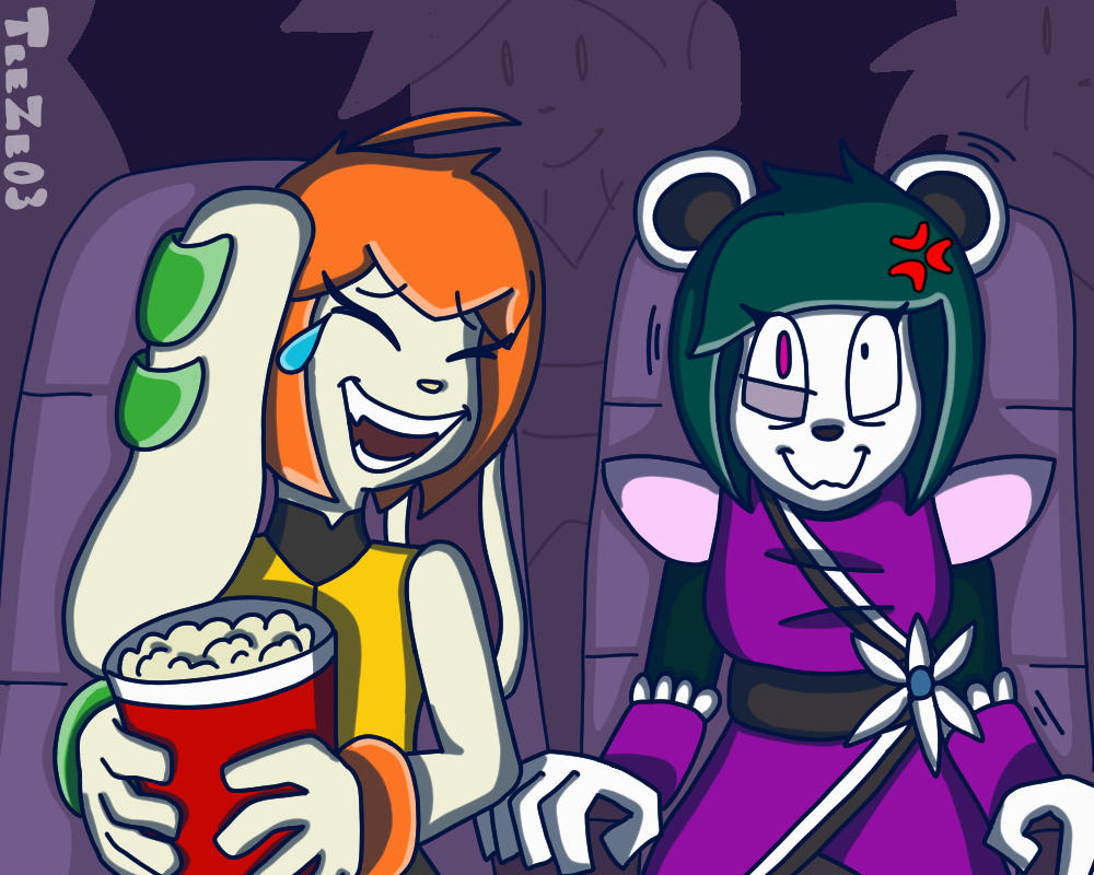 Trezeo Milla and Neera at movie night by TreZeO3 on DeviantArt