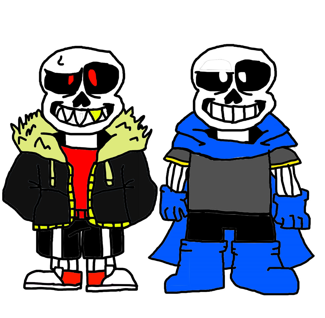 Swap Sans And Fell Sans (Remake) by foxyspeed82 on DeviantArt