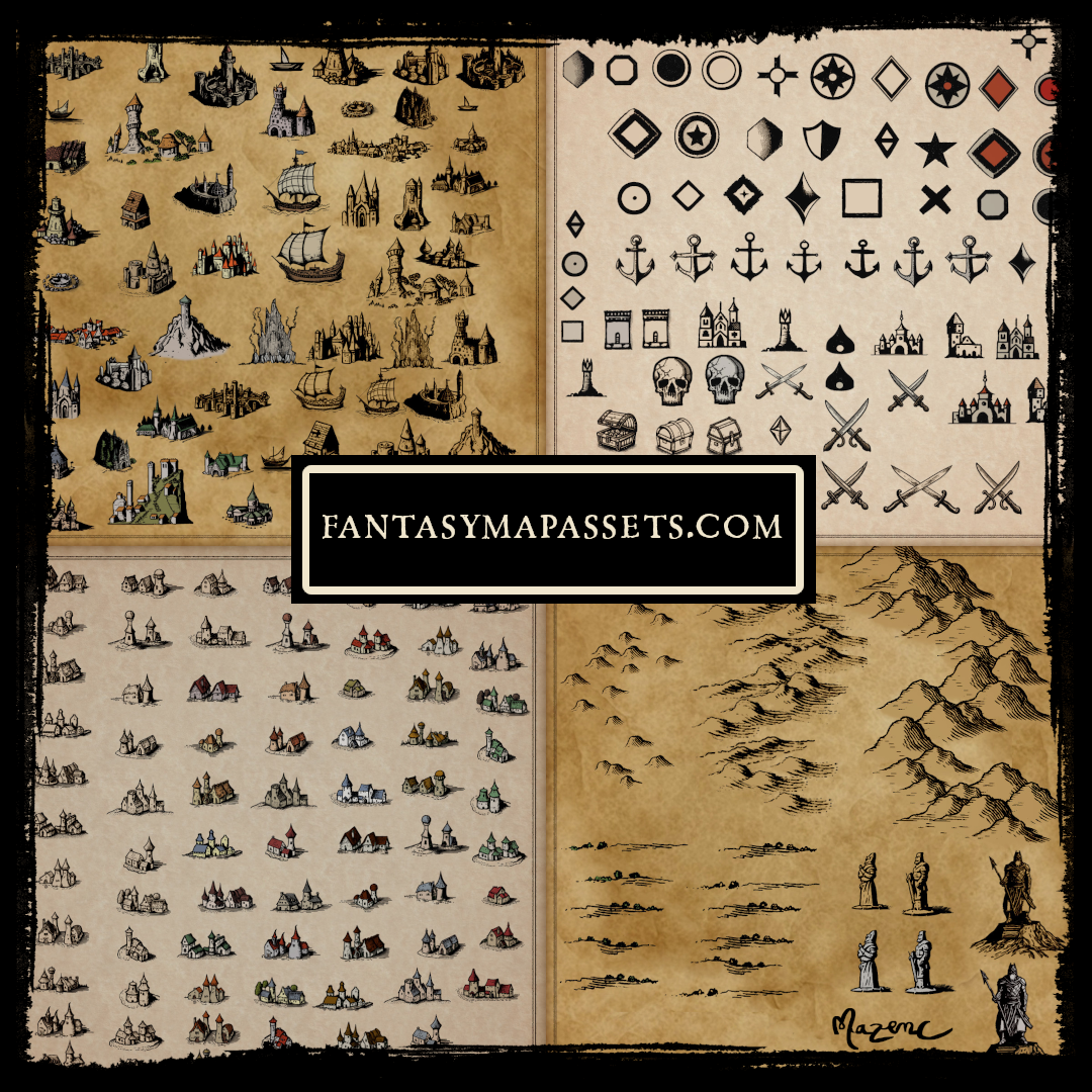 Map Assets Fantasy map assets ( for Wonderdraft, Photoshop..) by atypikk01 on ...