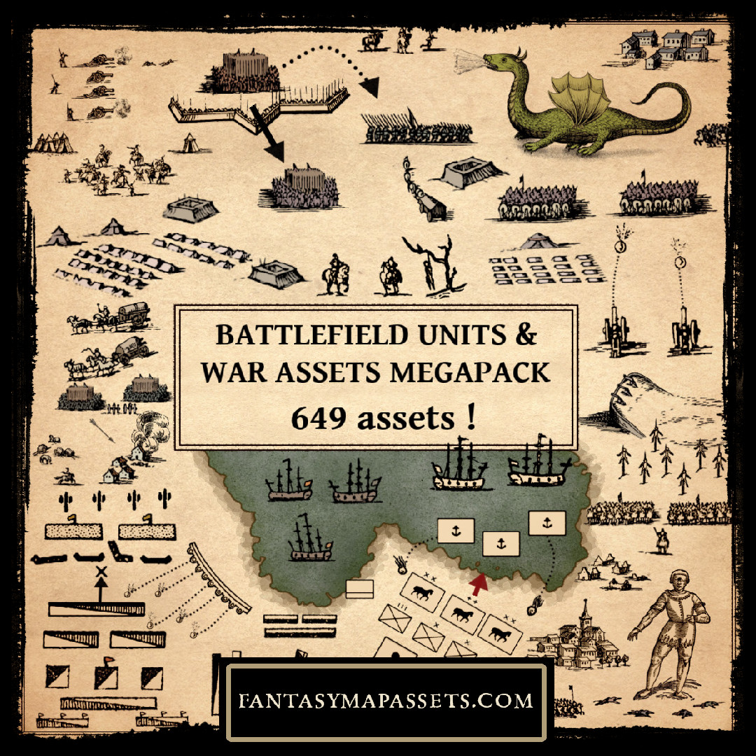 Battlefield Map Examples Battlefield Units and War - Fantasy map assets by atypikk01 on DeviantArt