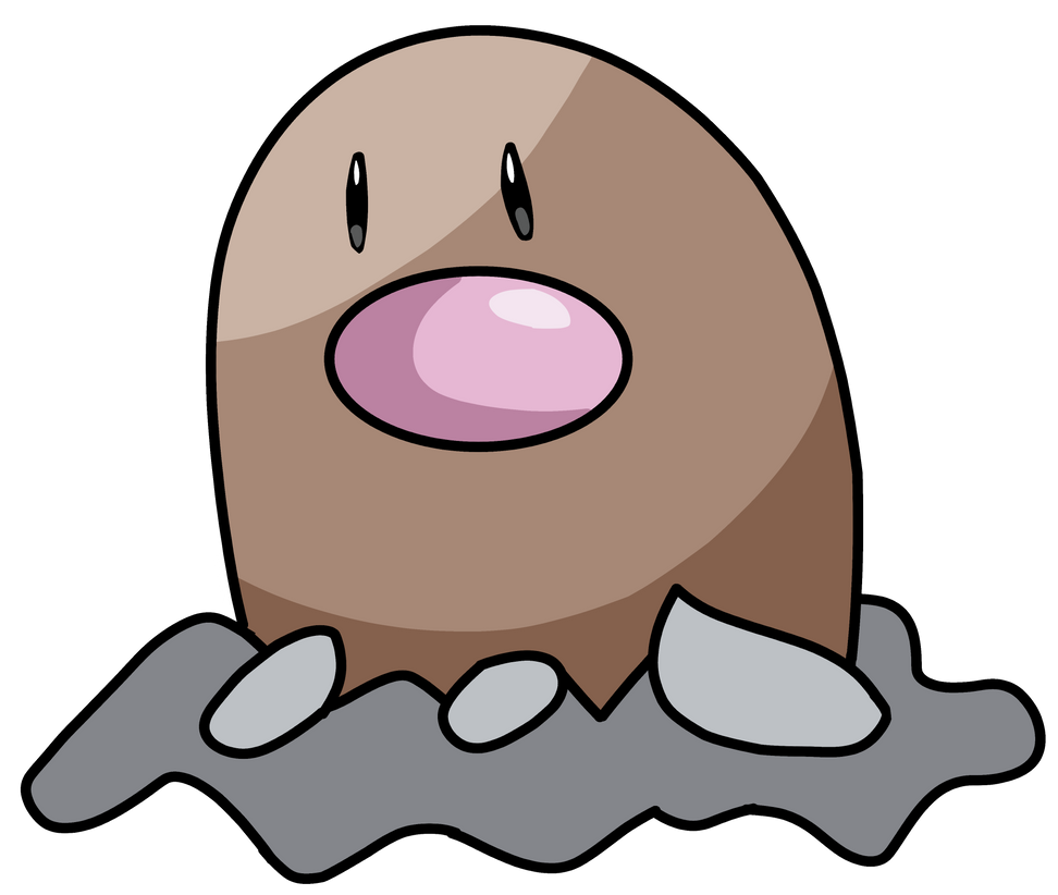 Diglett (050) by Brawnbear on DeviantArt