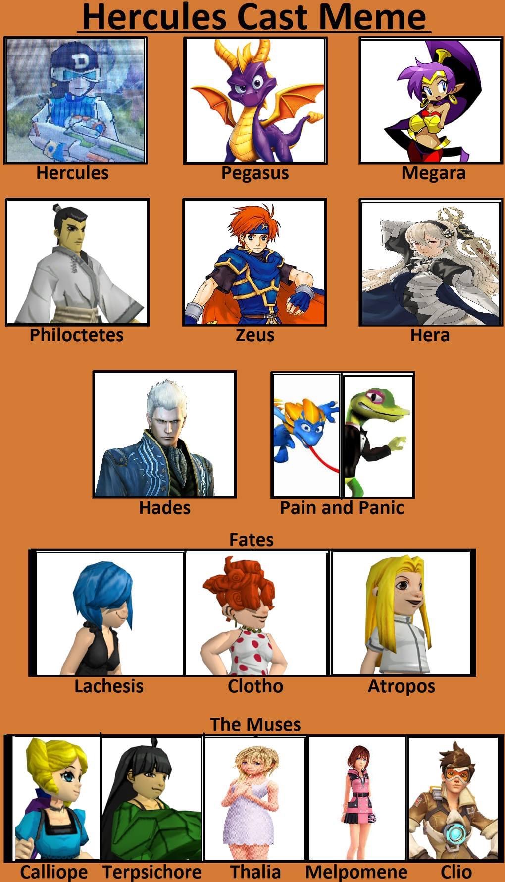 My Hercules cast meme by kingdanna2045 on DeviantArt My Hercules cast meme by kingdanna2045 on DeviantArt