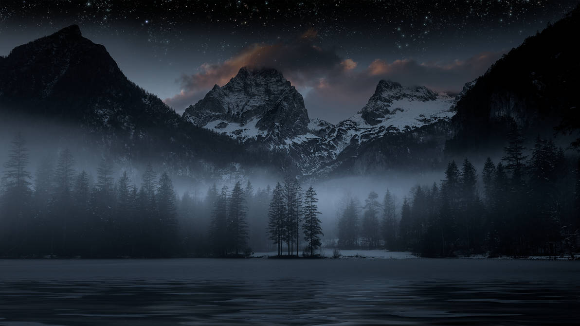 Dark Mountain Scenery by AOMXART on DeviantArt