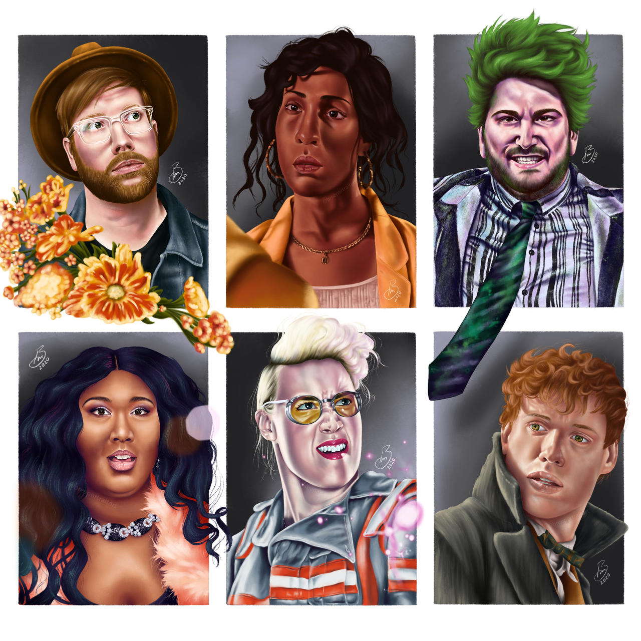 Six Fans Six Fanarts (2020) by breeportraitart on DeviantArt