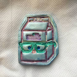 Nerd Milk Pin