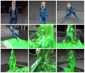 Samus on a very messy training mission