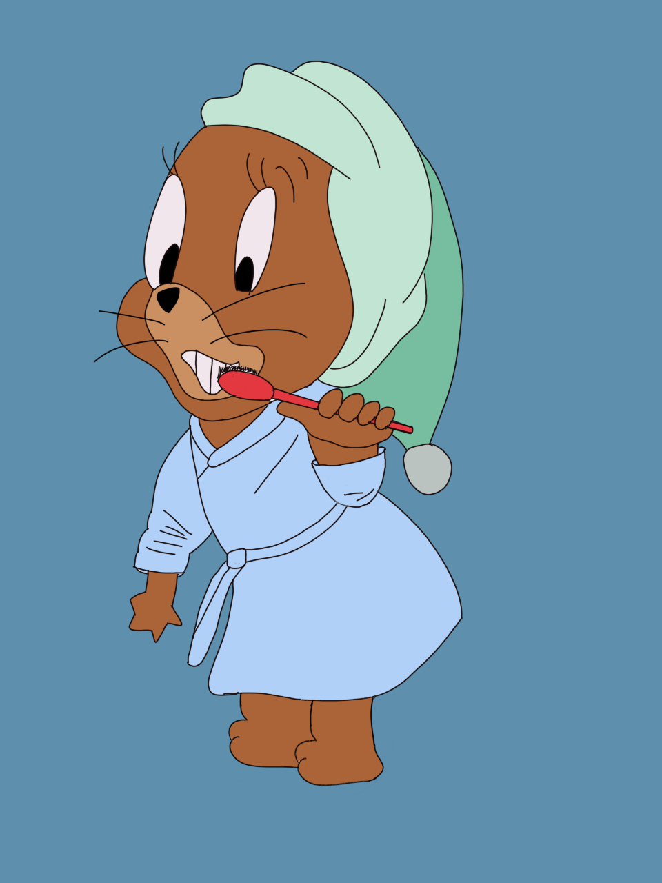 Jerry Brushing by gsg27 on DeviantArt