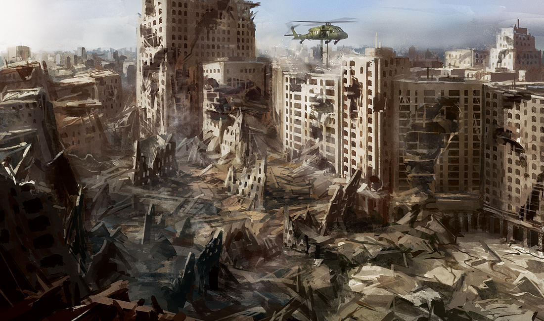 Разрушенный город днем. Разрушенный город. Разрушенный современный город. Разрушенный мир. Город после апокалипсиса.