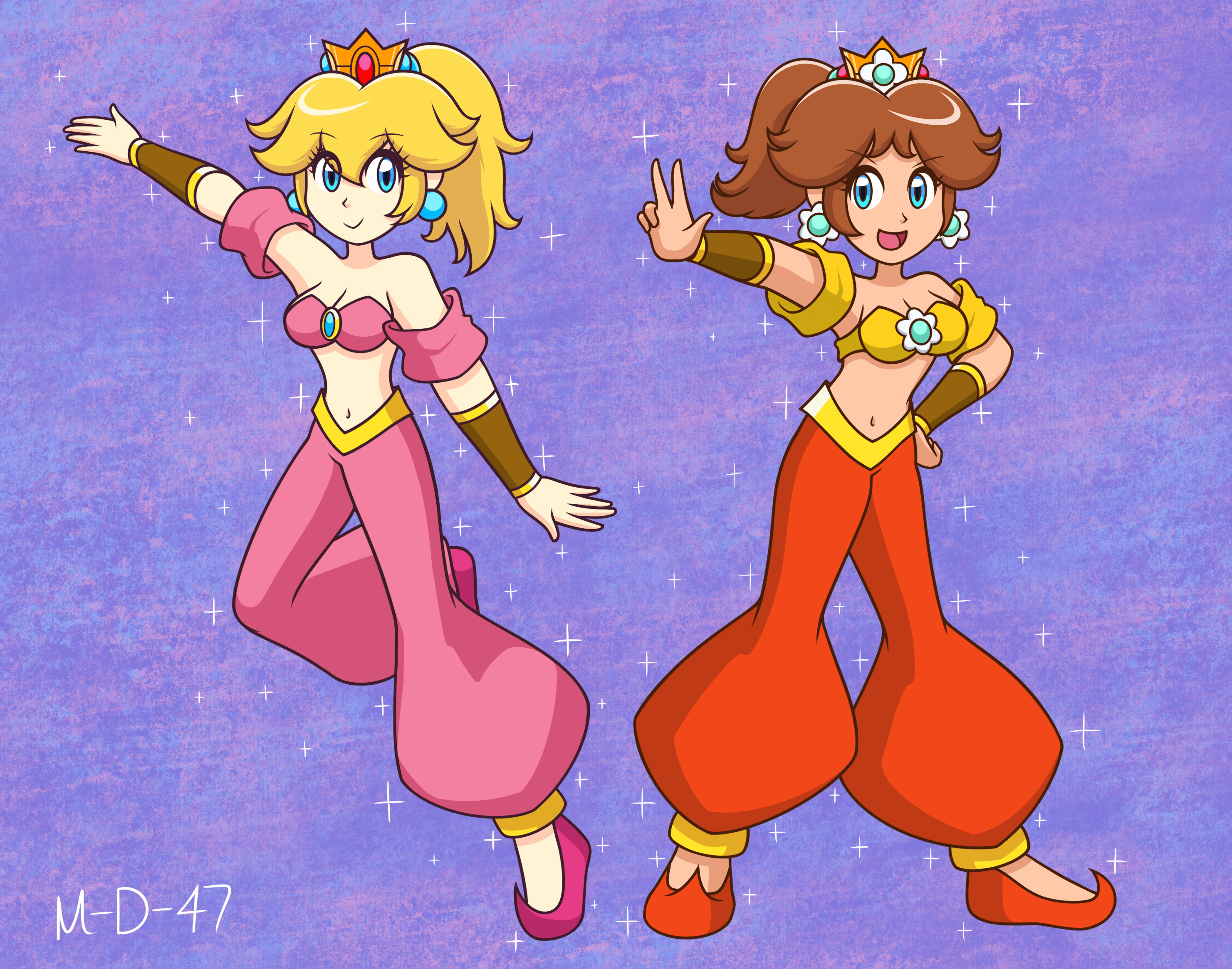 peach and daisy by anyeshouse on deviantART