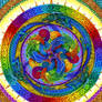 Psychedelic Dragons Rainbow Mandala