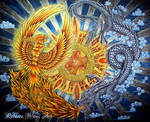 Phoenix and Dragon by rebeccawangart