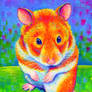 Colorful Pet Portrait - Tumbleweed the Hamster