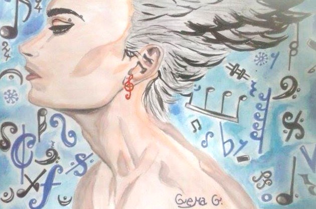 Feel the music~ (watercolours)