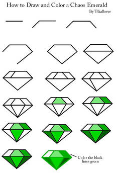 How to draw a Chaos Emerald...