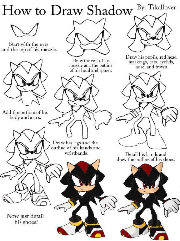 How to Draw Shadow Full Body by TikalLover on DeviantArt