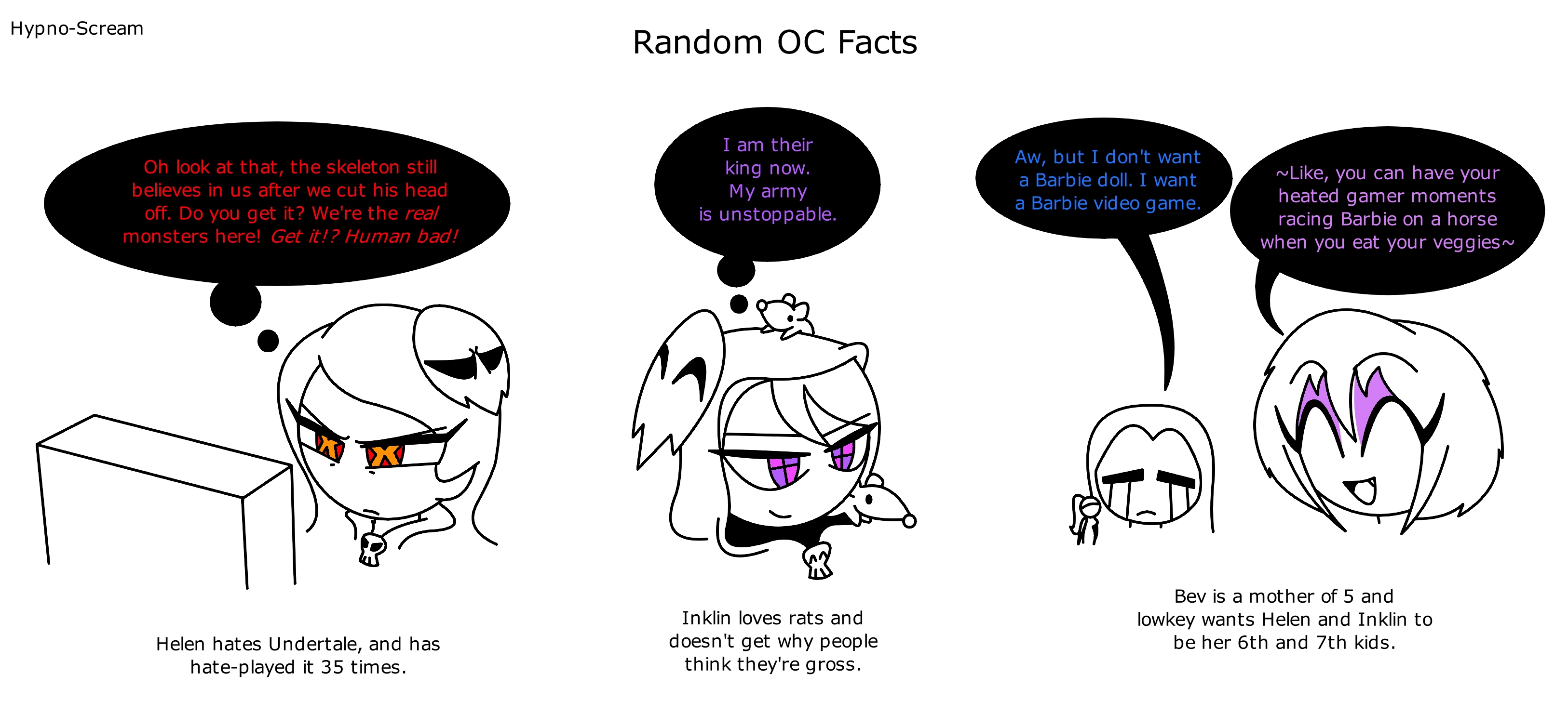 Random Oc Random OC Facts by Hypno-Scream on DeviantArt