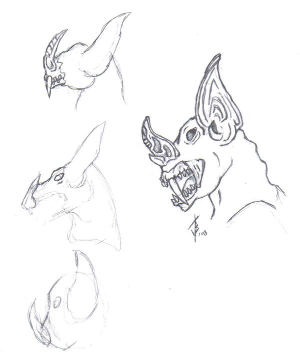 Bat head by Twisted-Visionz on DeviantArt
