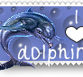 I Heart Dolphins Stamp