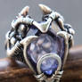 Blue quartz ring