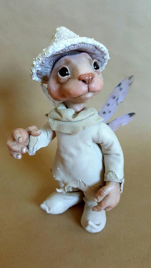 SOLD: Commission - Poseable Mushroom Mouse Fairie