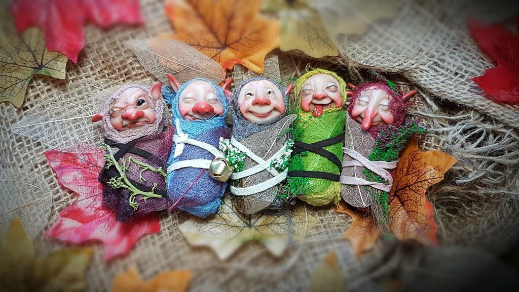 Troll baby fae cocoons