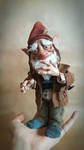 SOLD Poseable House Gnome 'Wardlewick' Art Doll by FaunleyFae