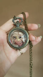 'Squashed Fae 4' Pocket Watch Necklace