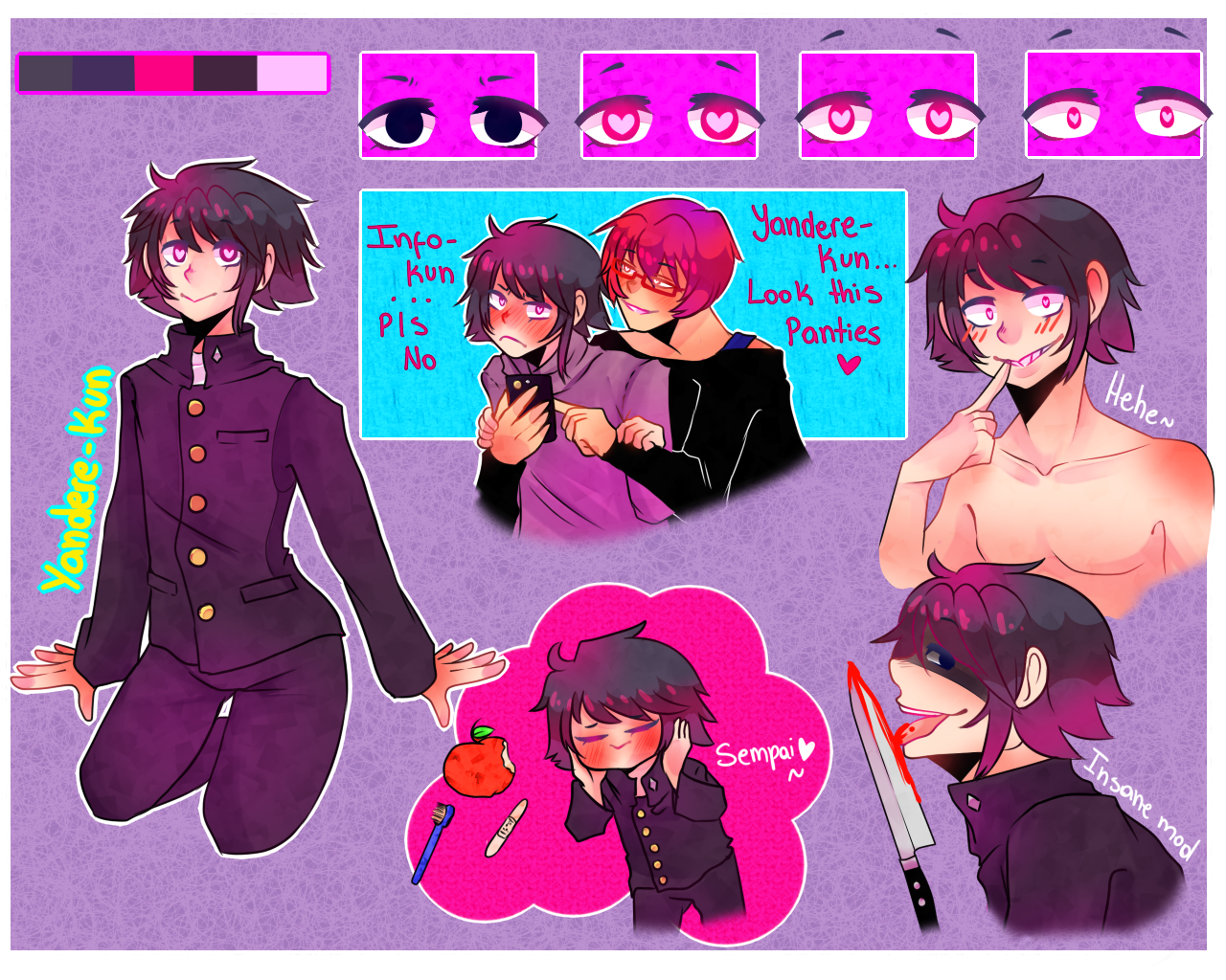 Yandere-kuuun~ ... Reference Sheet (?)