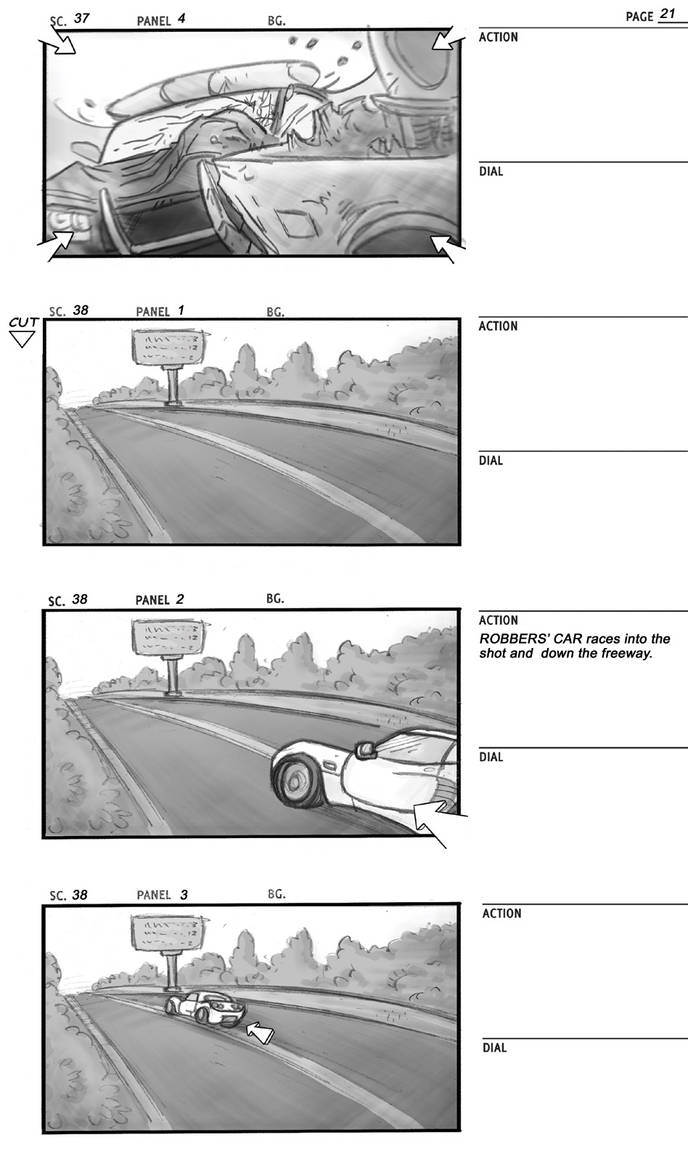 Car Chase Storyboard - p.21 by Colonel-Crowe on DeviantArt