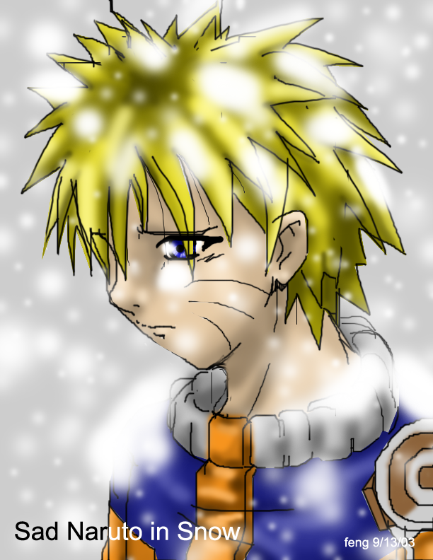 Sad Naruto in Snow