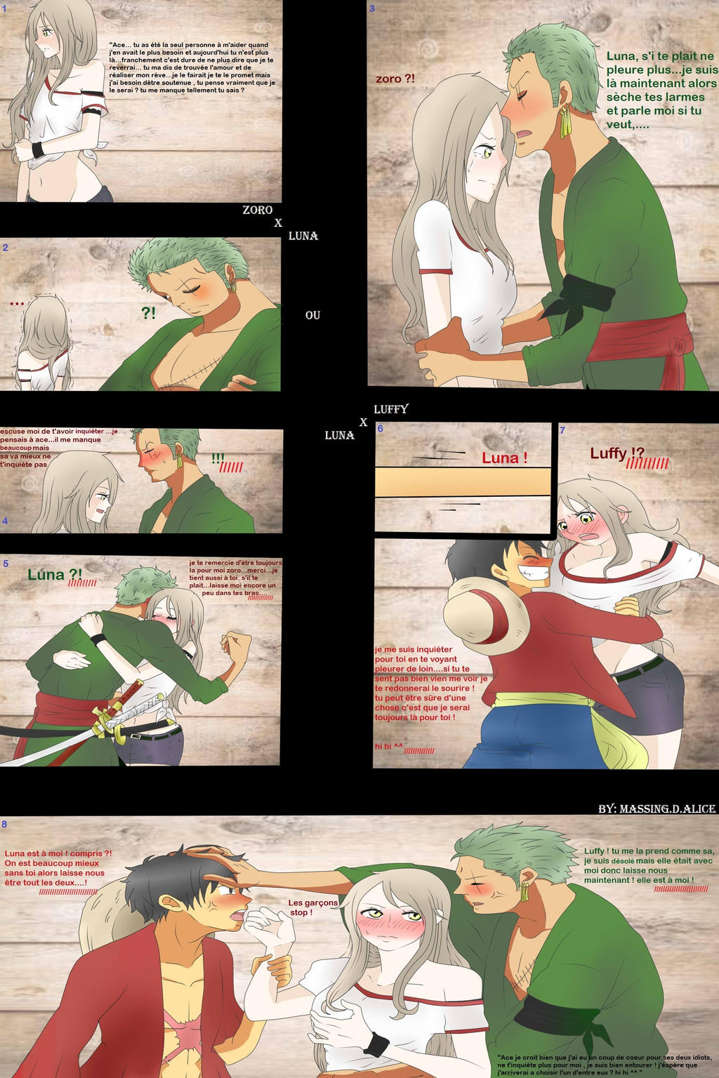 One Piece Oc Doujin Luffy X Zoro X Luna By Massing D Alice On Deviantart