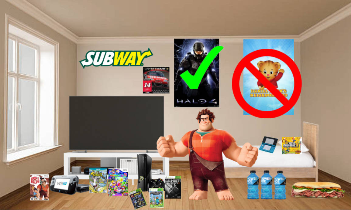 Wreck It Ralph Sideboard Wreck-It Ralph in his bedroom by Brodiethegreat on DeviantArt