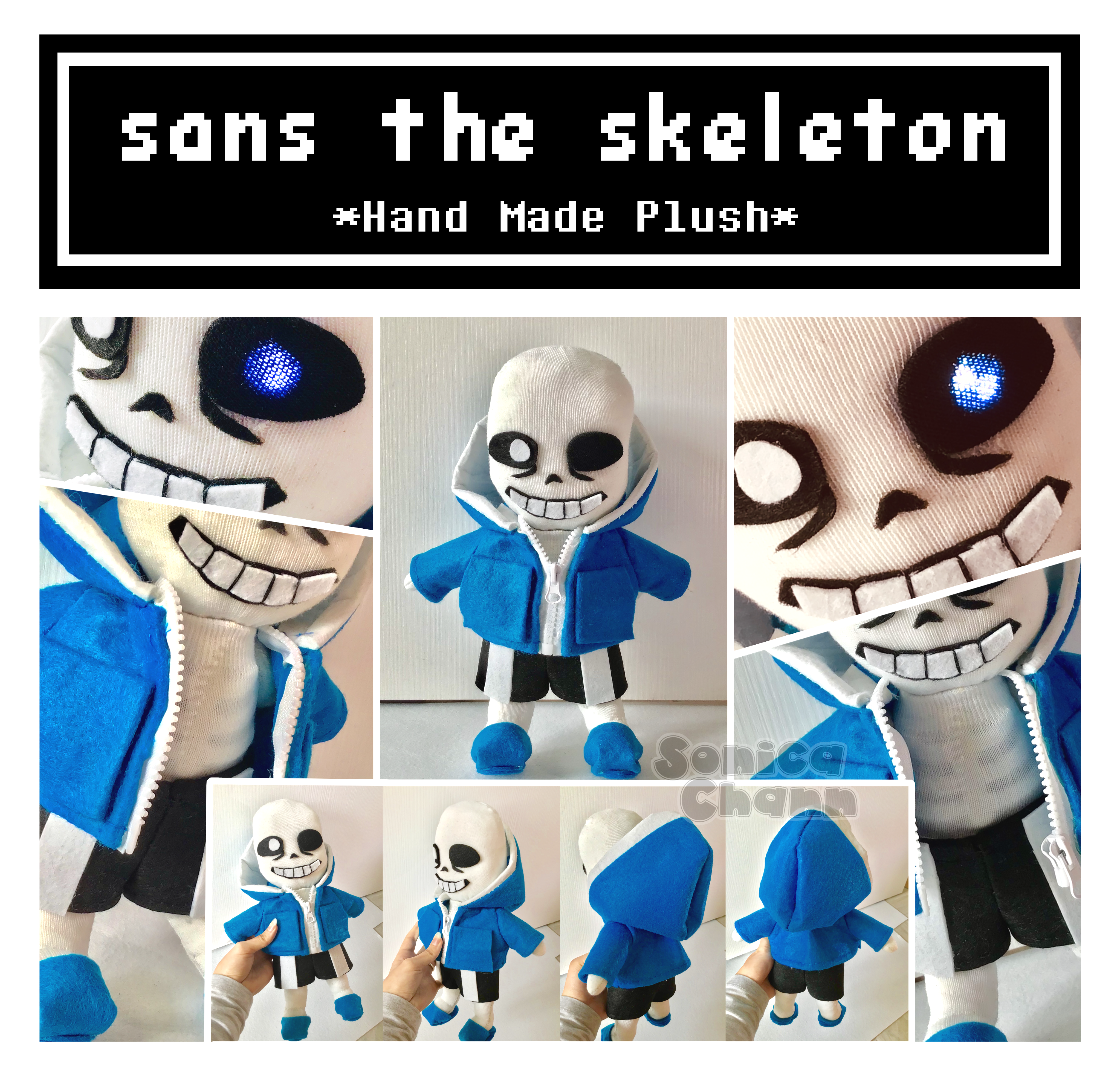 Sans the Skeleton Hand Made Plush by TheLazySense on DeviantArt