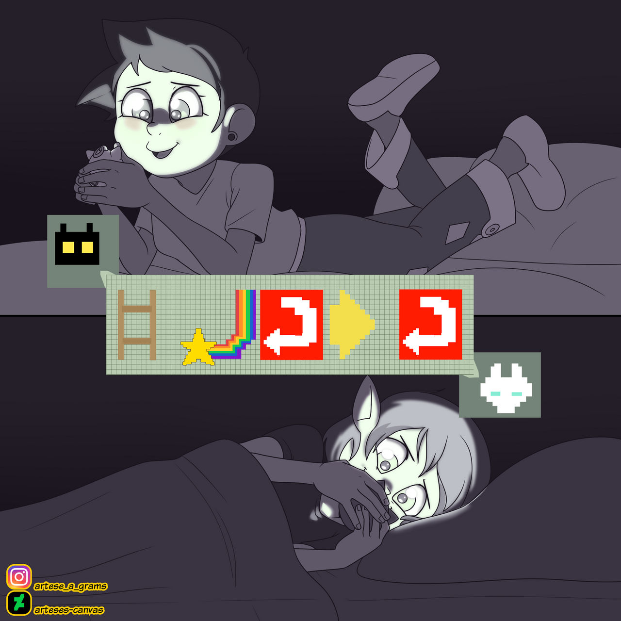Deviantart Red Texting Late Night Texting by Arteses-Canvas on DeviantArt