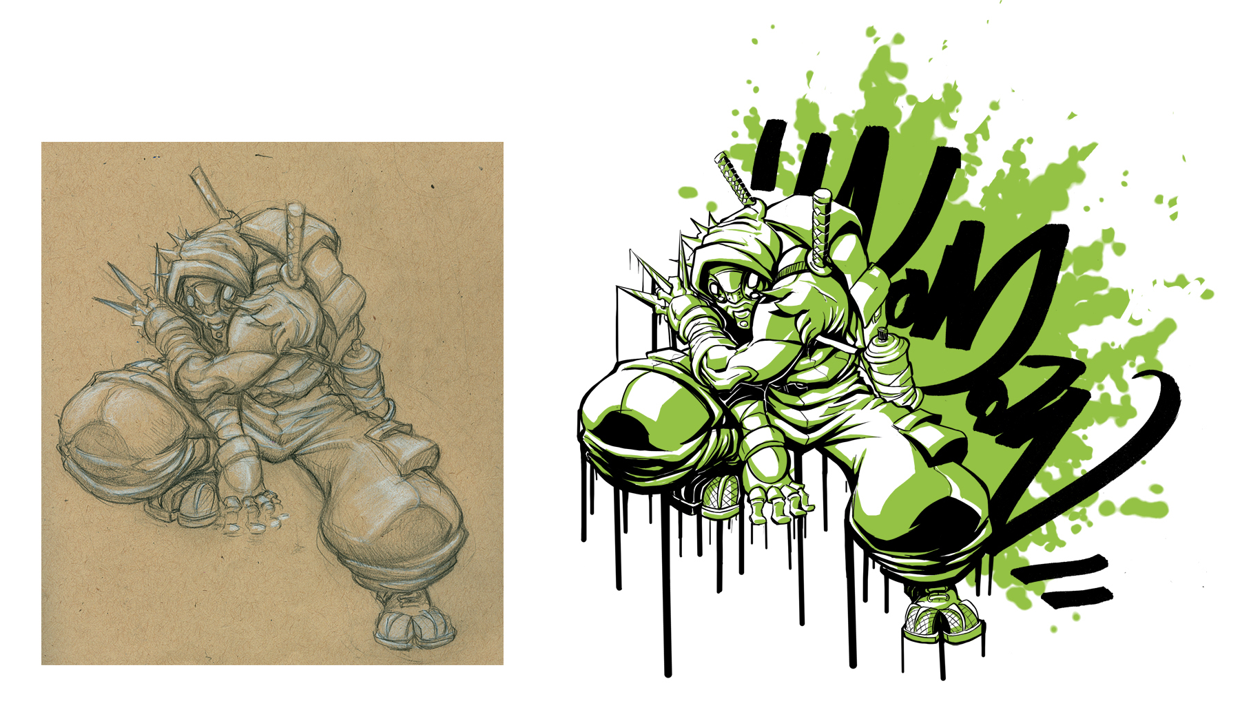 Urban ninja T-shirt design by cereal199
