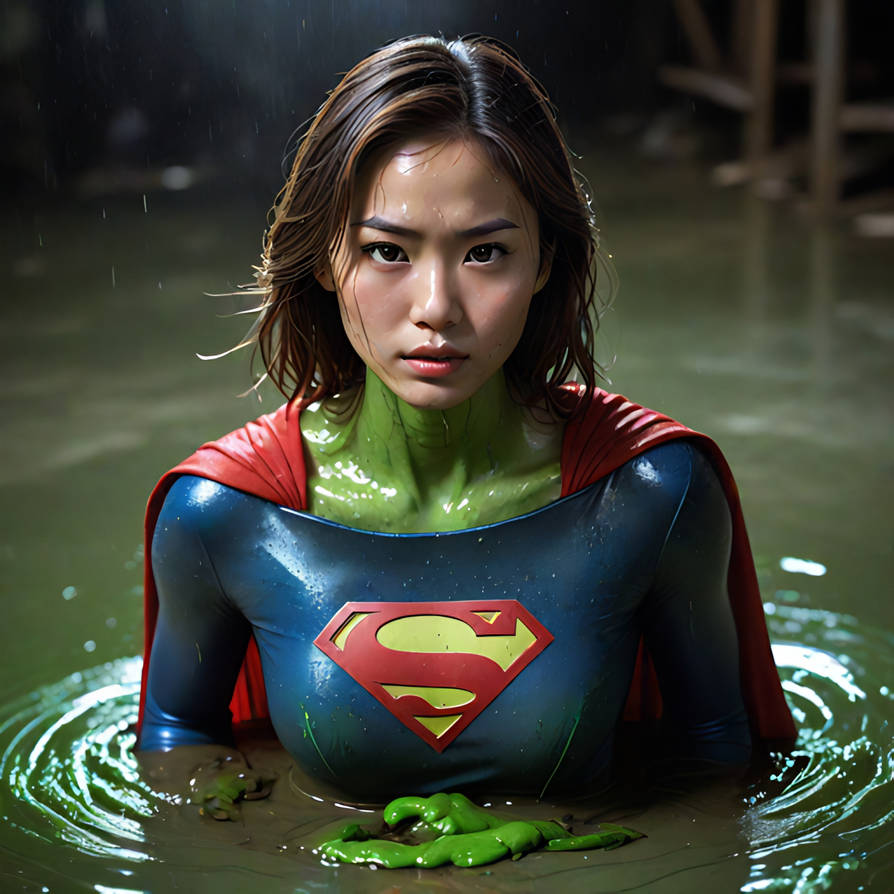 Girl In Slime Pool Asian Supergirl soaking in kryptonite slime by ZStheGEEKY on DeviantArt